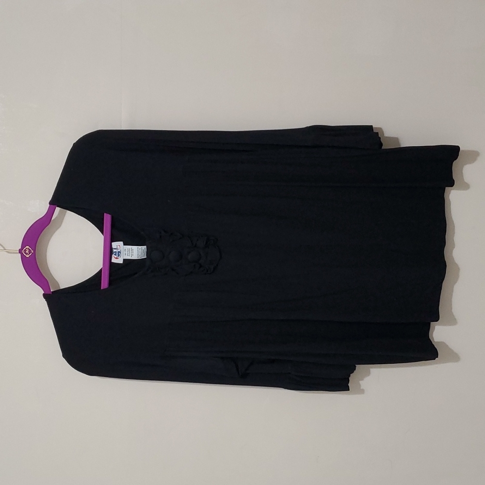 3/4 Length Sleeve Black Shirt